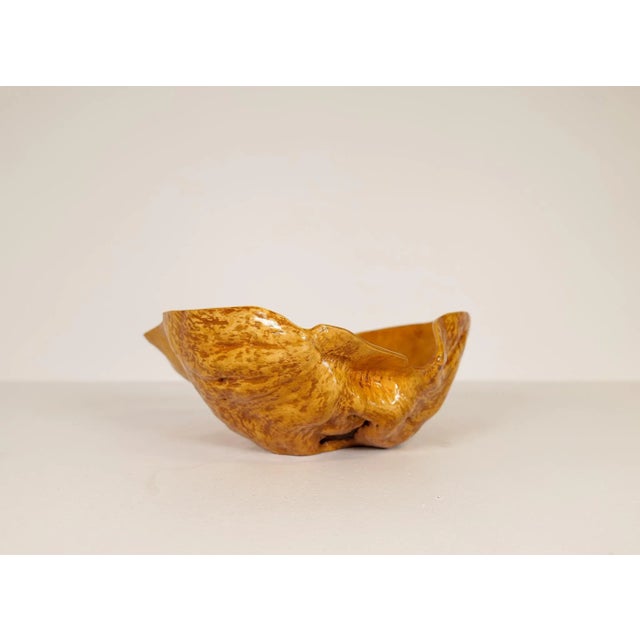 Large Swedish Folk Art Grain Birch Bowl, 1962 For Sale - Image 4 of 11