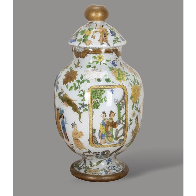 Antique English Decalcomania Vases, 1840, Set of 2 For Sale - Image 9 of 16