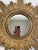 Wood Vintage 16.5" Mid Century Creamy Giltwood Sunburst Wall Mirror For Sale - Image 7 of 16