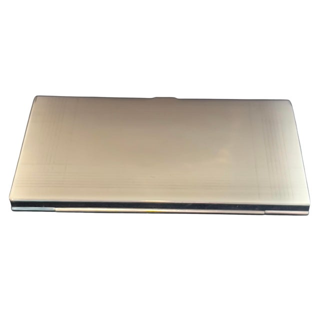 Metal Late 20th Century Tiffany & Co Estate Business Card Holder Sterling Silver For Sale - Image 7 of 11