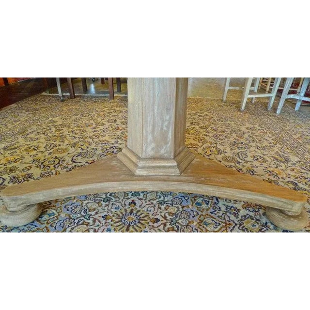 Brown Swedish Style Alder-Wood Round Pedestal Table For Sale - Image 8 of 12