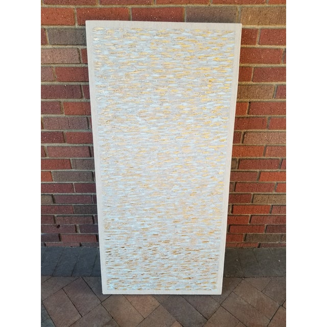 Cerulean Abstract Painting on Canvas For Sale - Image 8 of 8