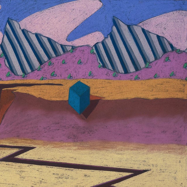 1980s 'Psychedelic Desert' by Jean Dibble, 1980, Great Lakes Woman Artist, Surrealist Pastel, Mapc For Sale - Image 5 of 9