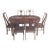 1970s Fine Chinese Rosewood Dining Set of 7 For Sale