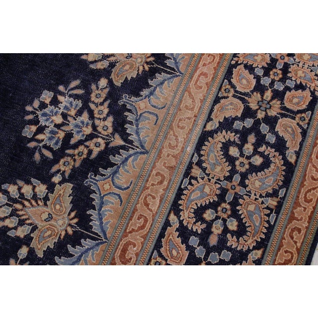 Textile 1990s Shabby Chic Vintage Distressed Wool Rug -9′10″ × 12′8″ For Sale - Image 7 of 8