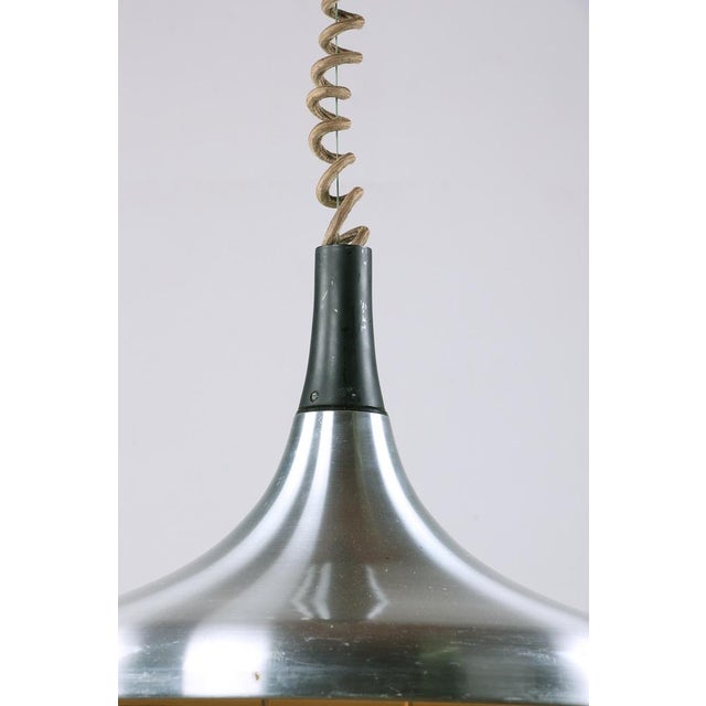 Black Large German Pendant Light in Chrome Metal by Erco, 1960 For Sale - Image 8 of 18