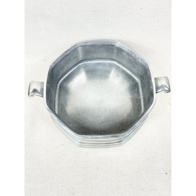 Farmhouse Vintage Pewter Covered Serving Dish For Sale - Image 3 of 7