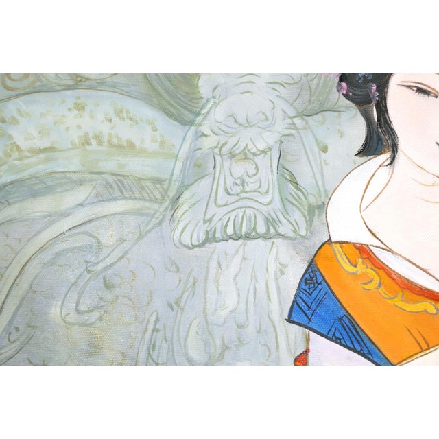 2010s Hua Sanchuan a Night Banquet Contemporary Figurative Asian Acrylic Painting on C For Sale - Image 5 of 9