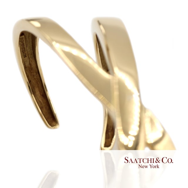 Mid 20th Century Tiffany & Co. 18k(750) Solid Yellow Gold Paloma Picasso Cuff Bangle Bracelet For Sale - Image 14 of 17