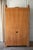 1970's Rattan Etched Wood Safari Armoire Wardrobe Storage Cabinet For Sale - Image 11 of 14