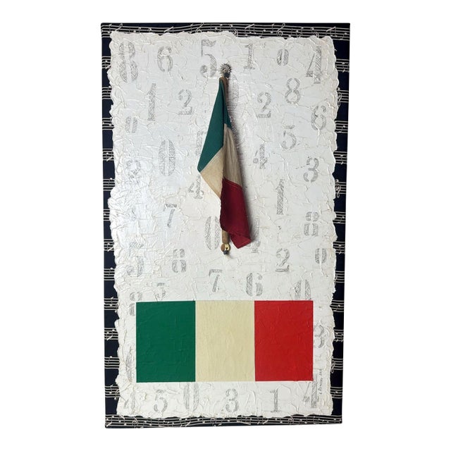 Minimalist Italian Mixed-Media Painting by Lella Rendesi For Sale