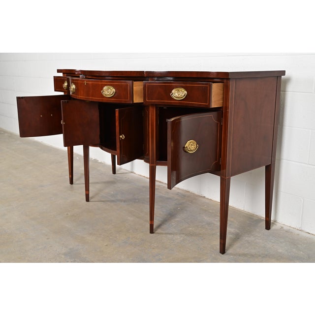 Baker Furniture Federal Inlaid Mahogany Sideboard Credenza For Sale In South Bend - Image 6 of 16