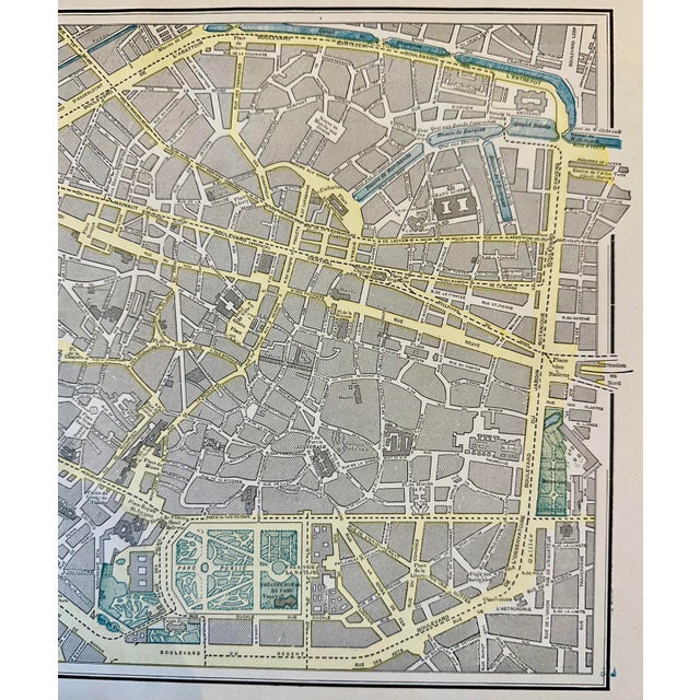 Original engraving by Cram from Cram's Unrivaled Atlas of the World, 1889. Highlights street layouts, parks, and key...