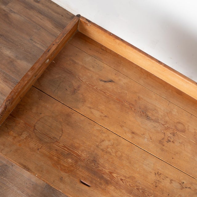 Late 19th Century Rustic Pine Work Table Console For Sale - Image 4 of 9