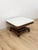 Wood Antique Mahogany Marble Top Coffee Table Traditional Square Living Room For Sale - Image 7 of 11
