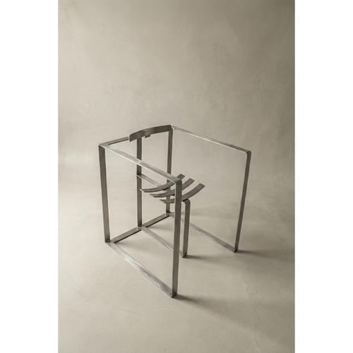 Gold Diaframma Geometrical Armchair in Stainless Steel by Metalmorphosis Studio For Sale - Image 8 of 10