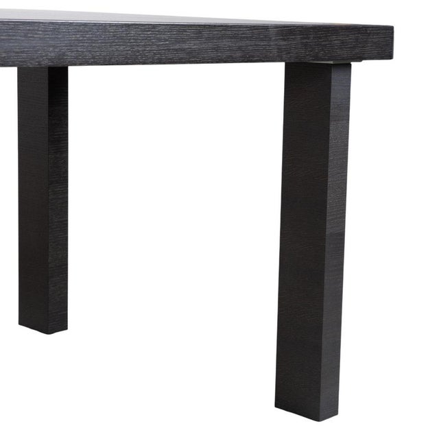 Extendable Dining Table in Black Oak from Contours For Sale - Image 5 of 12
