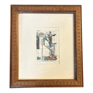 Contemporary Original Stephen Heigh Abstract Painting & Collage “Baseball Glory Days”