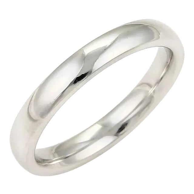 Damiani Noi Due 18k White Gold 3.5mm Plain Wedding Band For Sale