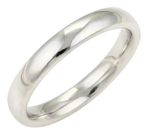 Damiani Noi Due 18k White Gold 3.5mm Plain Wedding Band