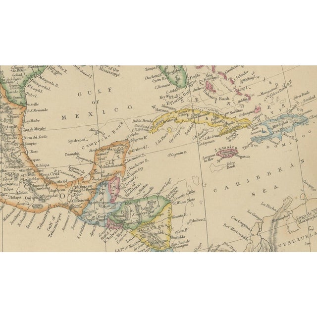 Antique Map of North America, 1860 For Sale - Image 6 of 12