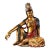 Late 19th Century Polychrome Bronze Guanyin Statue, Seated Bodhisattva, 2.25kg For Sale