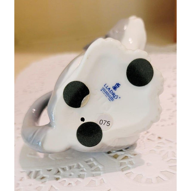 Light Gray Vintage Lladro Feed Me Cat Figurine 5113 Salvador Debon Spain Porcelain Mint Retired For Sale - Image 8 of 13