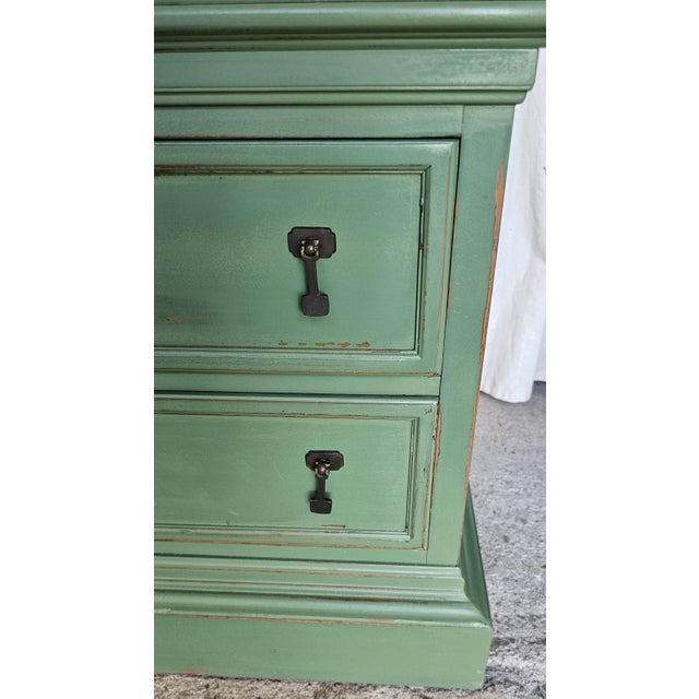 Green MCM Curio Cabinet, Display Cabinet Boho Style, 1950's #2 For Sale - Image 13 of 16