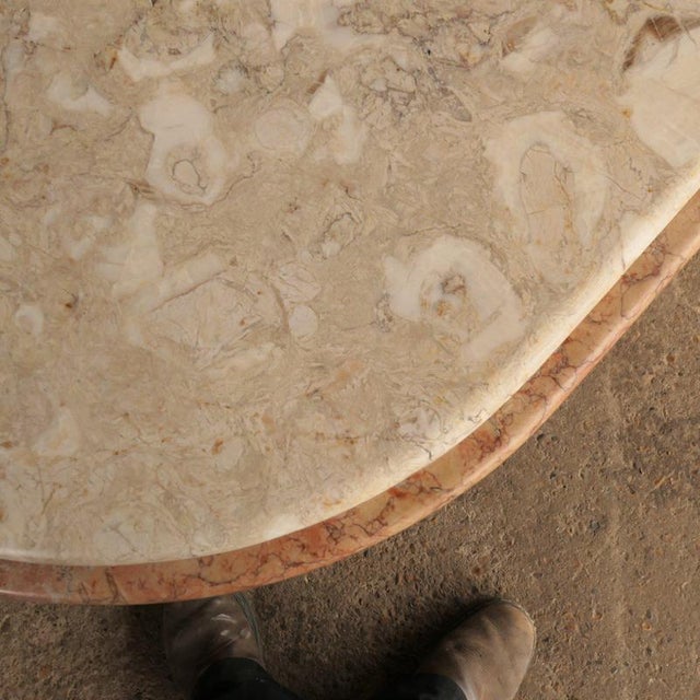 Stone 2-Tone Travertine Coffee Table For Sale - Image 7 of 18