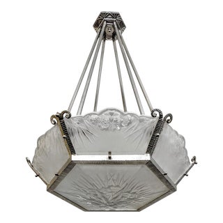 French Art Deco Chandelier by Daum Lorrain For Sale