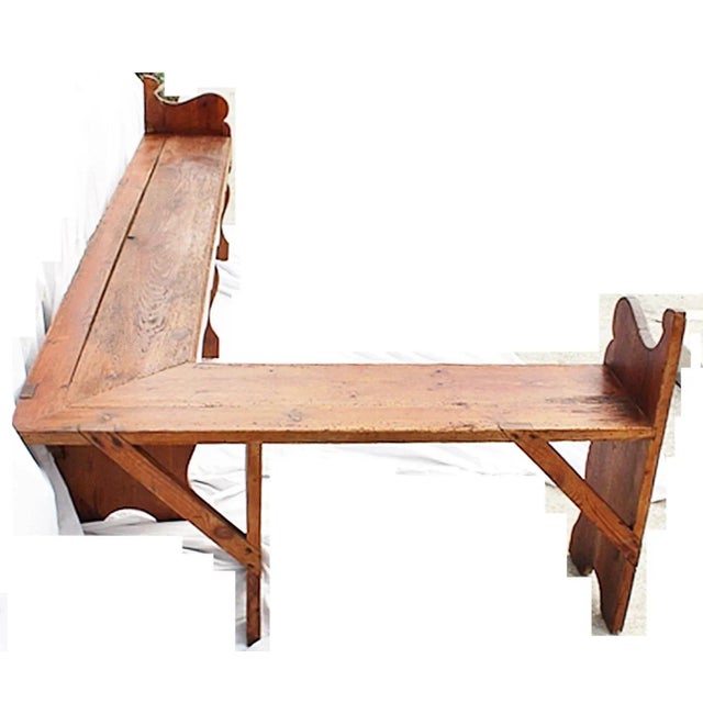 Antique Danish L-Shape Bench For Sale - Image 10 of 12