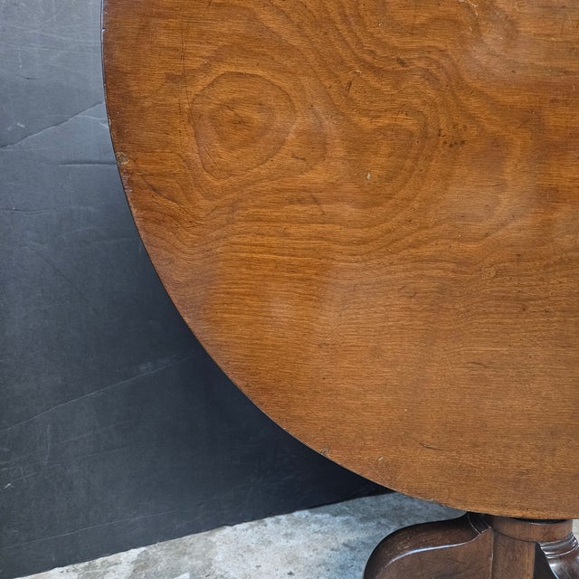 Late 19th Century Small Round Mahogany Chippendale Style Tilt Top Dining/Tea Table With Ball & Claw Feet For Sale - Image 11 of 16
