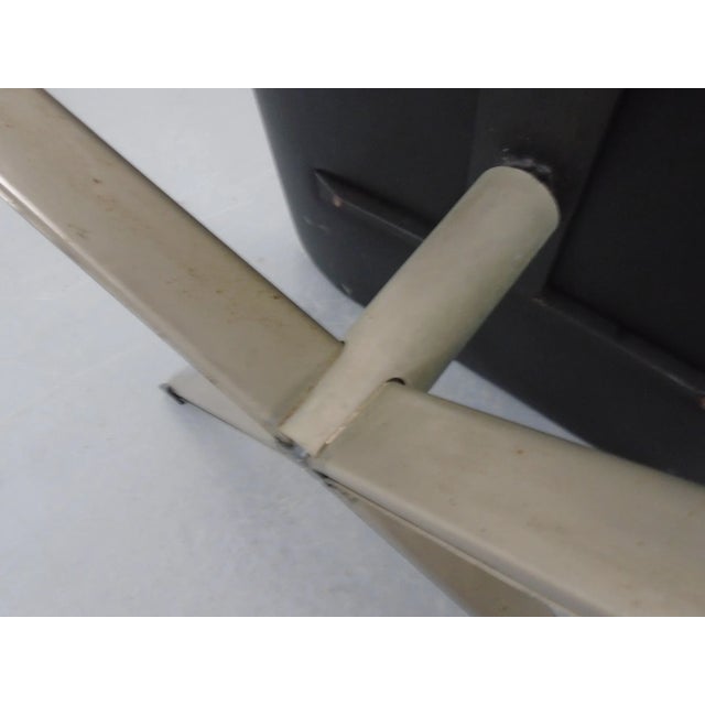 Black Leather Ottoman, Germany, 1960s For Sale - Image 12 of 13