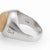 Metal Mid 20th Century Vintage Men''s Natural Opal Diamond Ring 14 Karat White Gold size 9 For Sale - Image 7 of 7