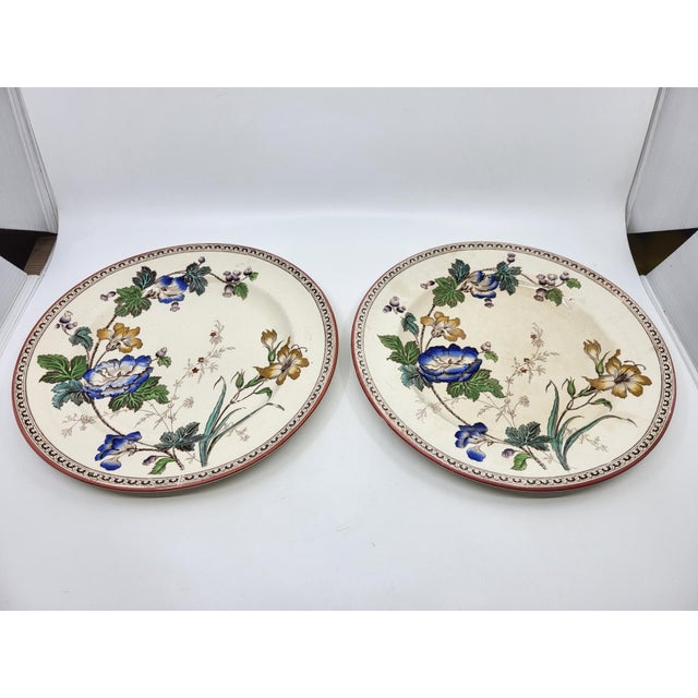 Beige Antique Victorian Plates by Brownfield & Sons, 1880, Set of 8 For Sale - Image 8 of 17