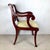 Wood Vintage Mahogany Lyre-Back Armchair With Elegant Carved Details For Sale - Image 7 of 12