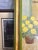Cornflower Blue 1970s Framed Lydia Kemeny Floral Print "In a Courtyard For Sale - Image 8 of 12