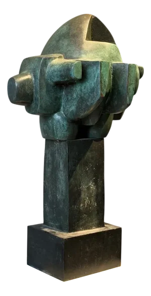 Abstract Bronze Statue by Maurice Perrenoud