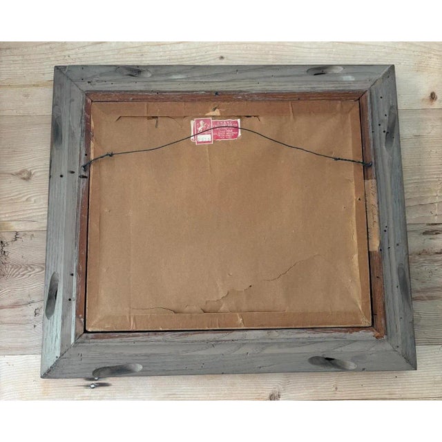 1970s Vintage Post-Impressionist Textured Acrylic Landscape Painting, Framed For Sale - Image 5 of 5