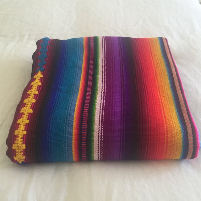 Guatemalan Serape HandWoven Blanket Chairish