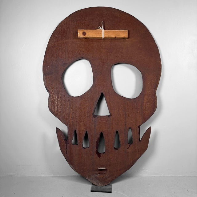 Monumental Steel Skull Wall Decoration, 1990s For Sale - Image 18 of 18