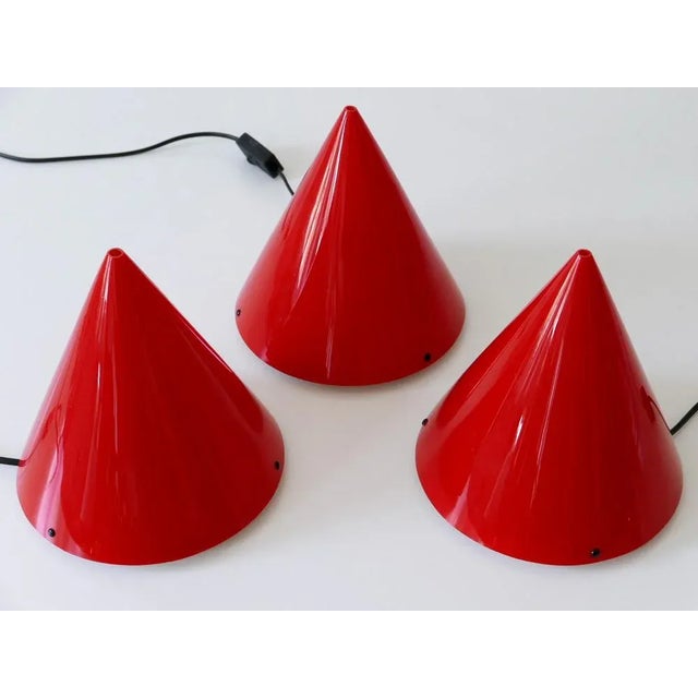 Acrylic Table Lamps or Cone Sconces by Verner Panton for Poly Thema, Set of 3 For Sale - Image 15 of 18