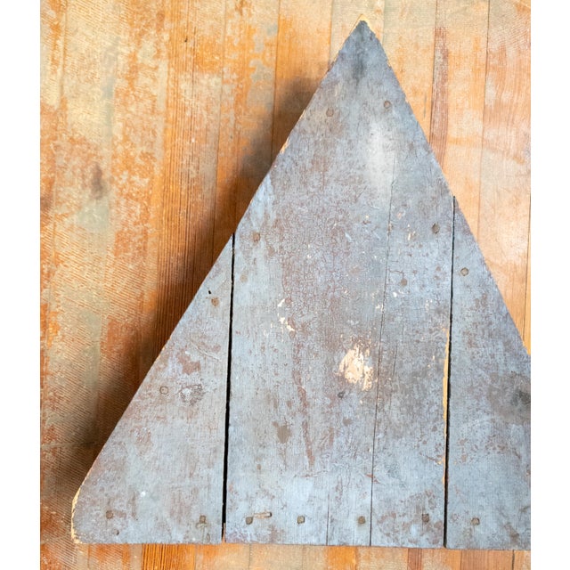 We are selling this super cool primitive rustic blue painted wood piece. This piece was most likely originally a table top...
