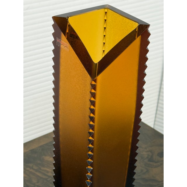 Vladimir Klein for Alchymie Praha Sommerso Glass Vase For Sale - Image 10 of 12