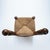 Textile Low Brutalist Rush Chair in the style of Charles Dudoyt, 1950s For Sale - Image 7 of 10