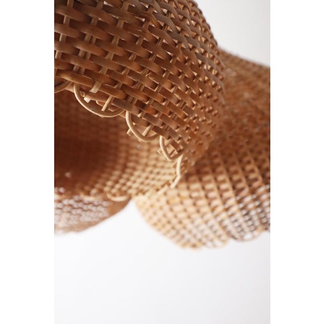 Mid-Century Modern Wicker Pendant Lamp, 1960s For Sale - Image 12 of 18