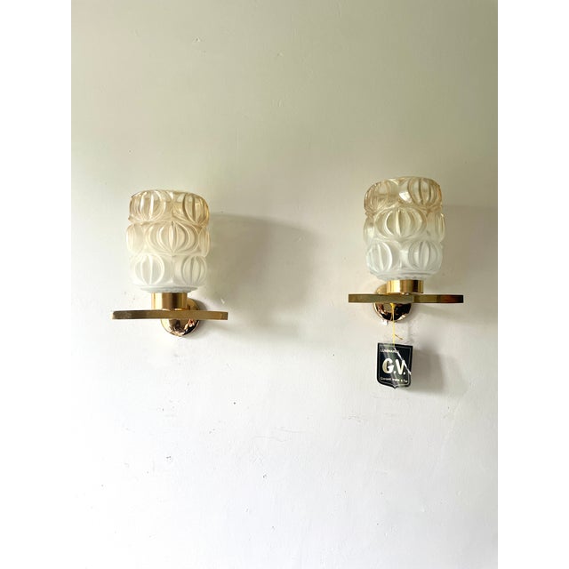 Gold-Plated Wall Lights, 1950s, Set of 2 For Sale - Image 11 of 14