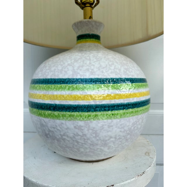 Mid-Century Modern Mid Century Modern Italian Ceramic Lamp For Sale - Image 3 of 9