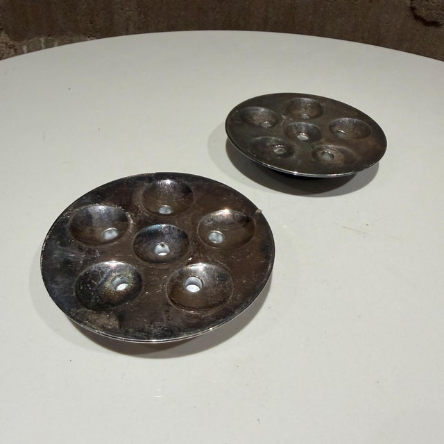 Dansk Saucer Spray Candle holdersJens Harald Quistgaard JHQ For Sale In San Diego - Image 6 of 10