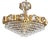Brass and Lead Crystal Six-Light Chandelier from Joska Bodenmais, 1970s For Sale